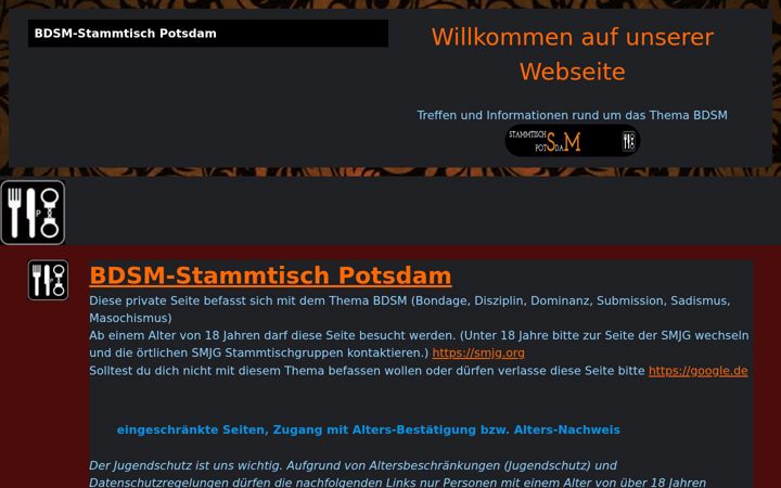 Skjermbilde av bdsm-potsdam.de