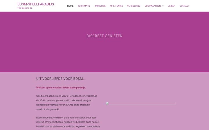 Screenshot van bdsm-speelparadijs.nl
