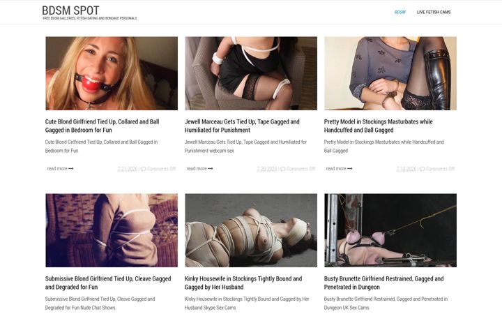 Screenshot of bdsmspot.com
