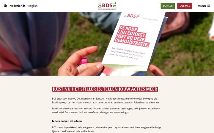 Screenshot of bdsnederland.nl