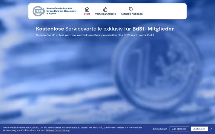 Screenshot of bdst-bayern.de
