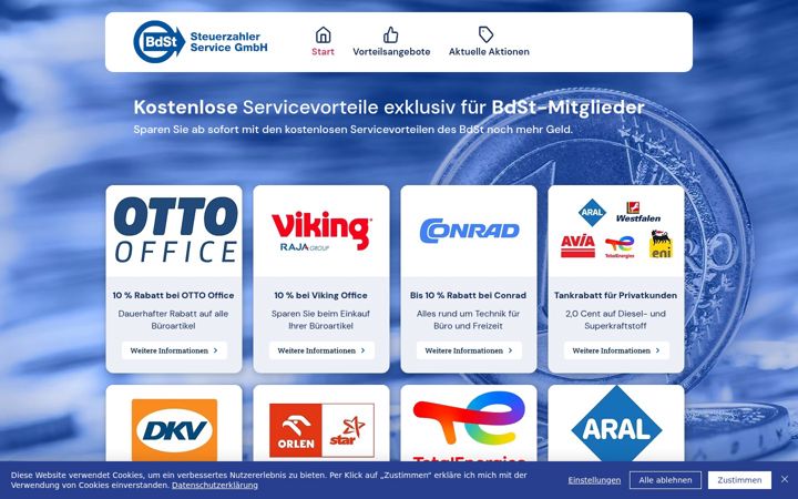 Skjermbilde av bdst-vorteile.de