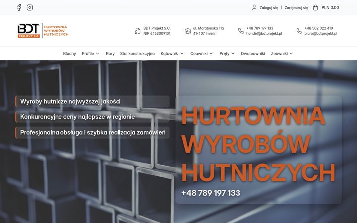 Screenshot of bdtprojekt.pl