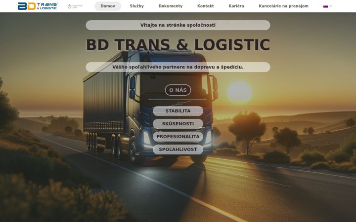 Snímek obrazovky bdtrans.sk