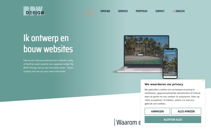 Screenshot ta' bdwdesign.nl