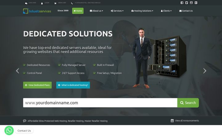 Screenshot του bdwebservices.com