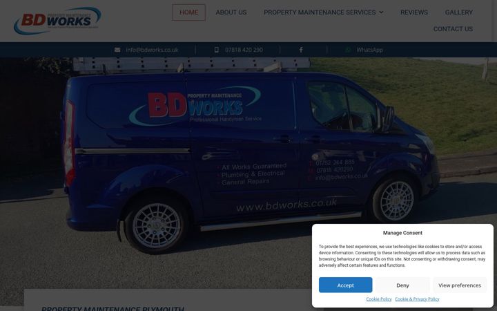 Screenshot of bdworks.co.uk