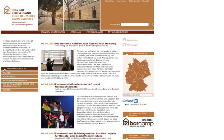 Screenshot of bdz-holzbau.de