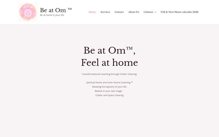Screenshot of be-at-om-coaching.co.uk