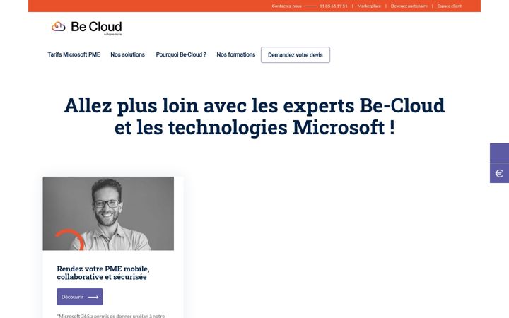 Screenshot of be-cloud.fr