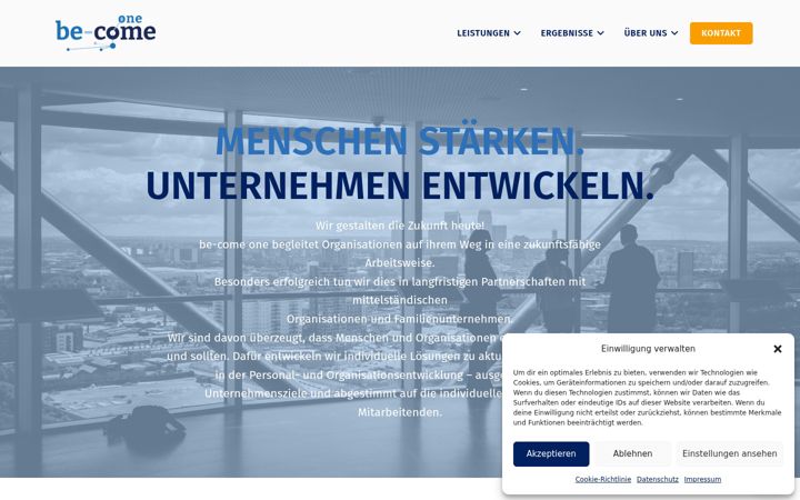 Screenshot stránky be-comeone.de