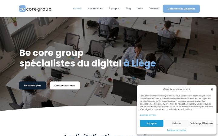 Screenshot of be-core.be