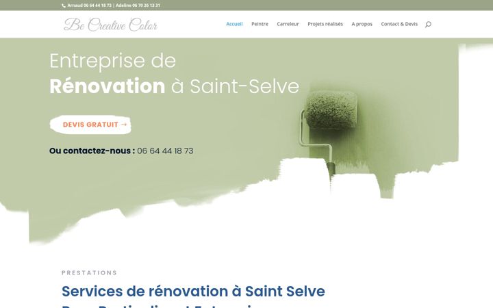 Screenshot of be-creativecolor.com