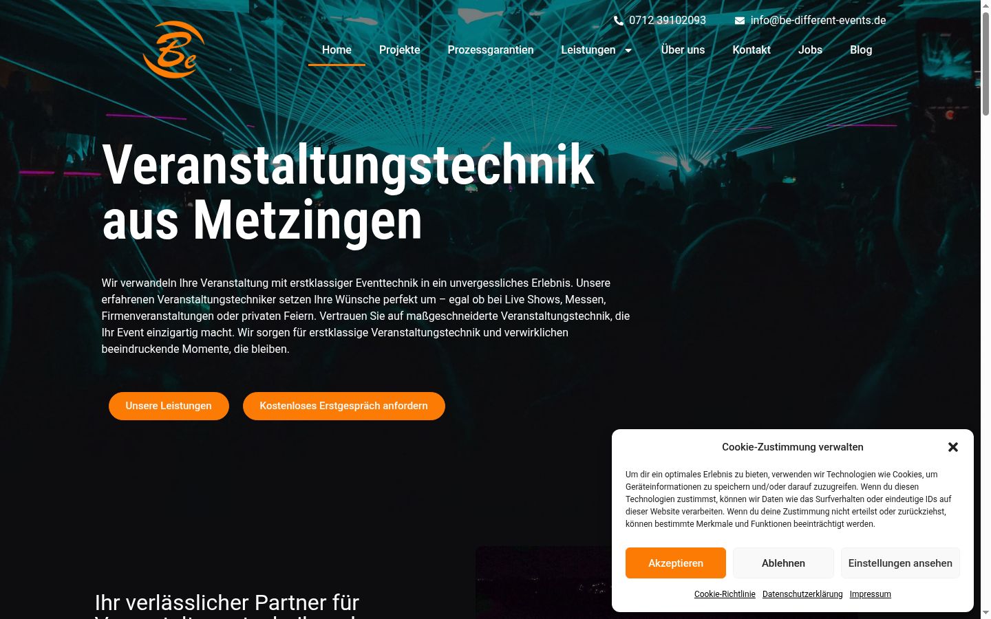 Screenshot van de toestemmingsbanner zoals getoond vóór enige interactie