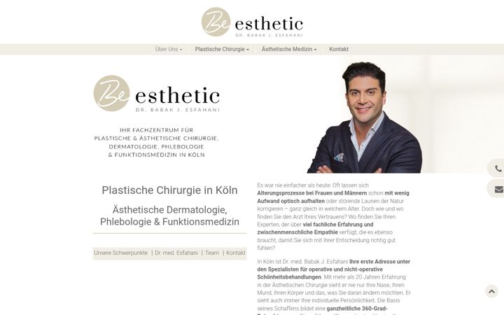 Screenshot of be-esthetic.de