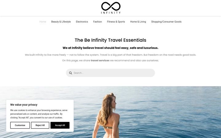Screenshot of be-infinity-shopping.com