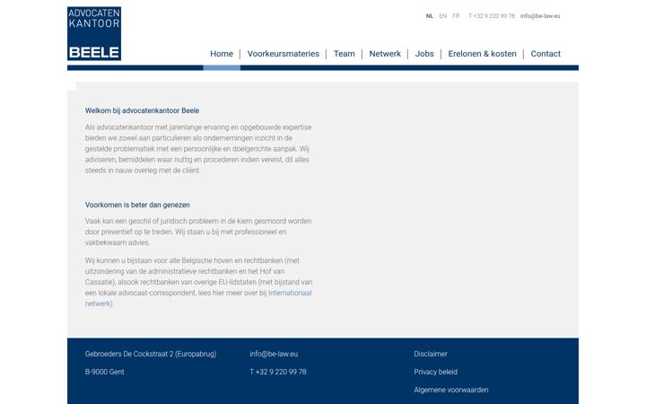 Screenshot of be-law.eu
