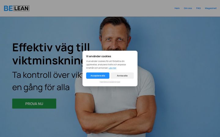 Snímek obrazovky be-lean.se