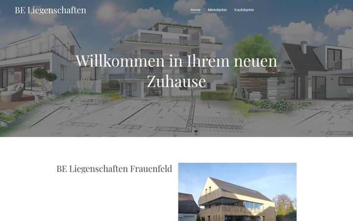 Screenshot of be-liegenschaften.ch
