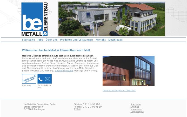 Screenshot of be-metall.de