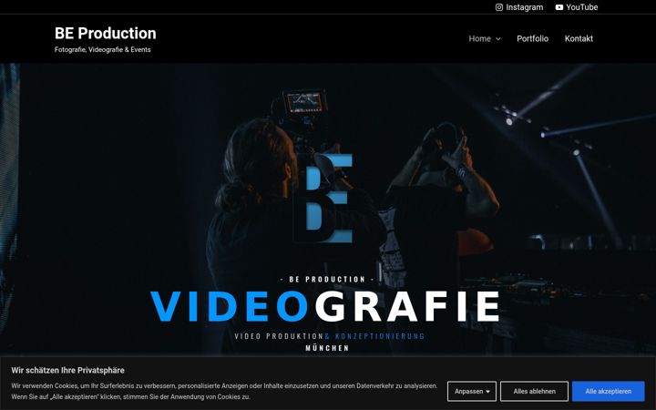 Screenshot of be-production.de
