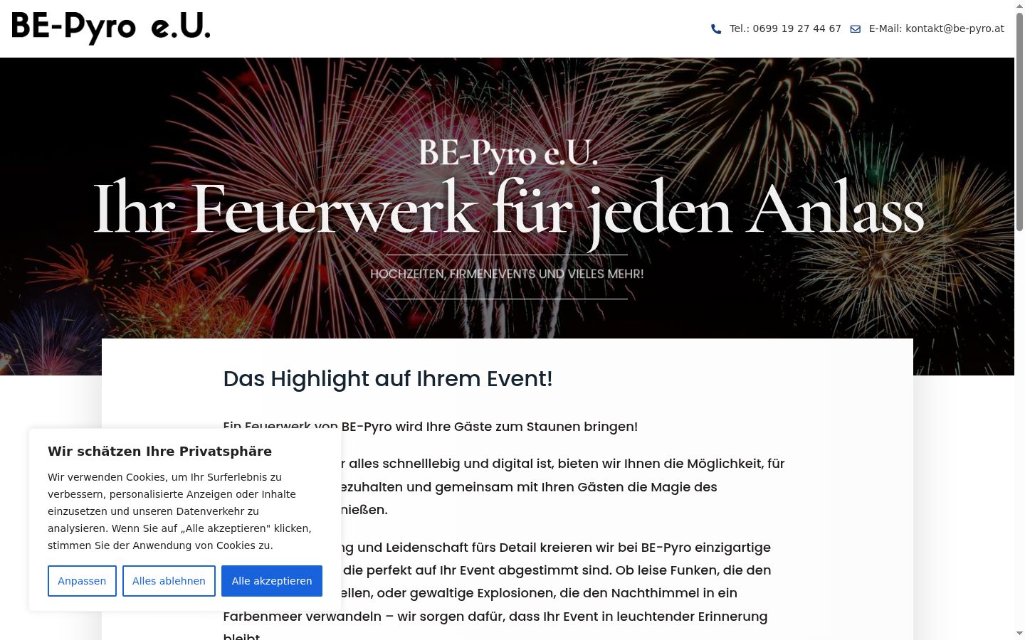 Screenshot van de toestemmingsbanner zoals getoond vóór enige interactie