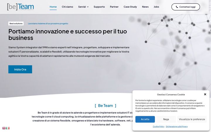 Screenshot of be-team.eu
