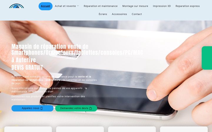 Screenshot of be-tech-reparation.fr