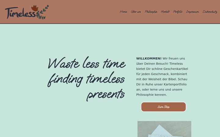 Screenshot of be-timeless.de