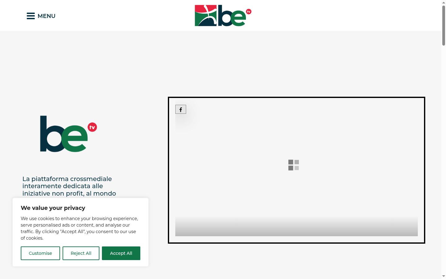 Captura de pantalla del banner de consentimiento mostrado antes de cualquier interacción