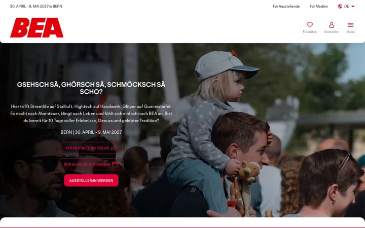 Skærmbillede af bea-messe.ch