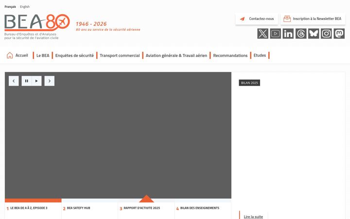 Screenshot of bea.aero