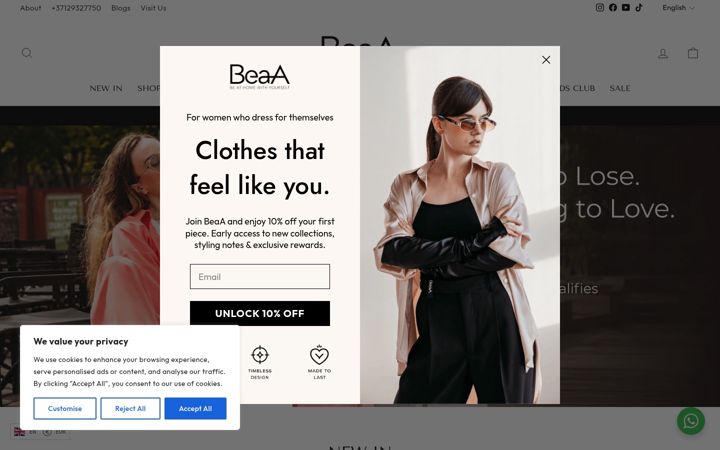 Screenshot of beaa.eu
