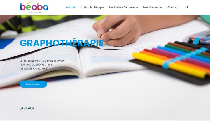 Screenshot of beaba-graphotherapie.fr