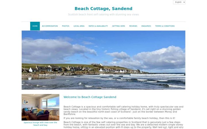 Screenshot of beach-cottage-sandend.co.uk