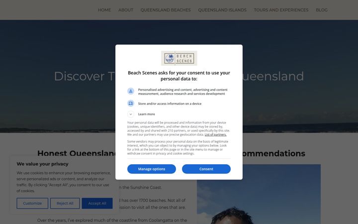 Screenshot of beach-scenes.com