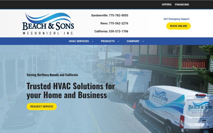 Screenshot of beachandsons.com