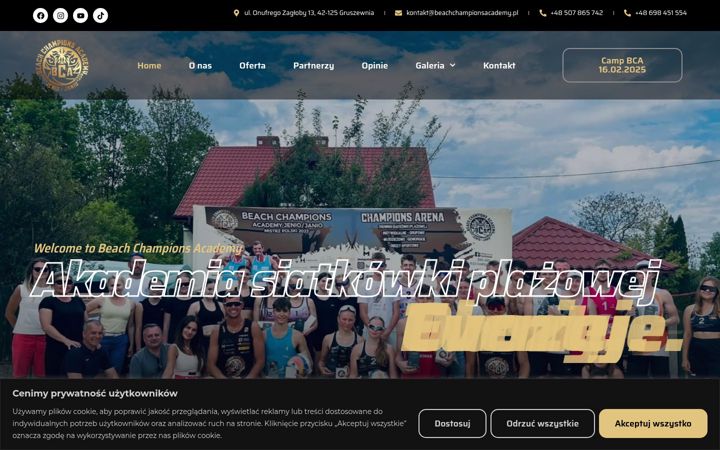 Screenshot of beachchampionsacademy.pl