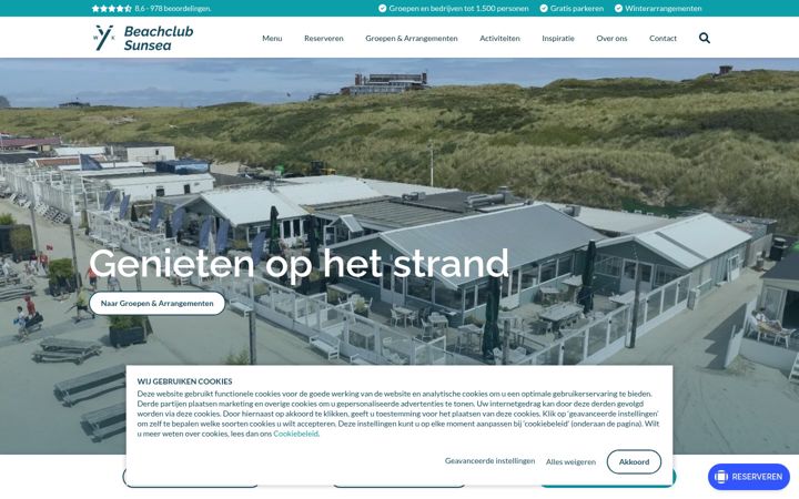 Screenshot of beachclubsunsea.nl