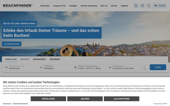 Screenshot of beachfinder.de