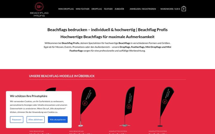 Screenshot of beachflag-profis.de
