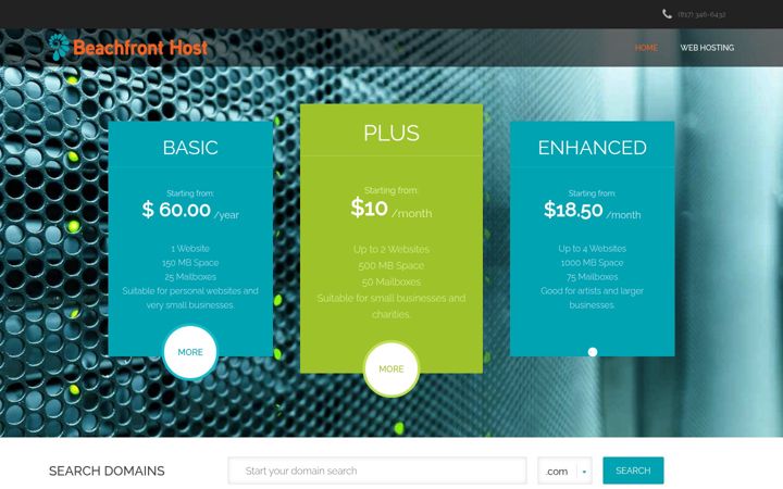 Screenshot of beachfronthost.com
