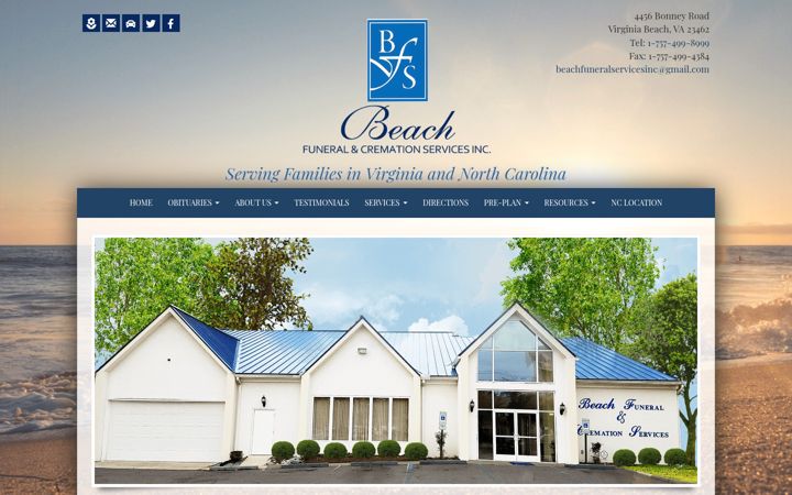 Screenshot of beachfuneralandcremationservices.com