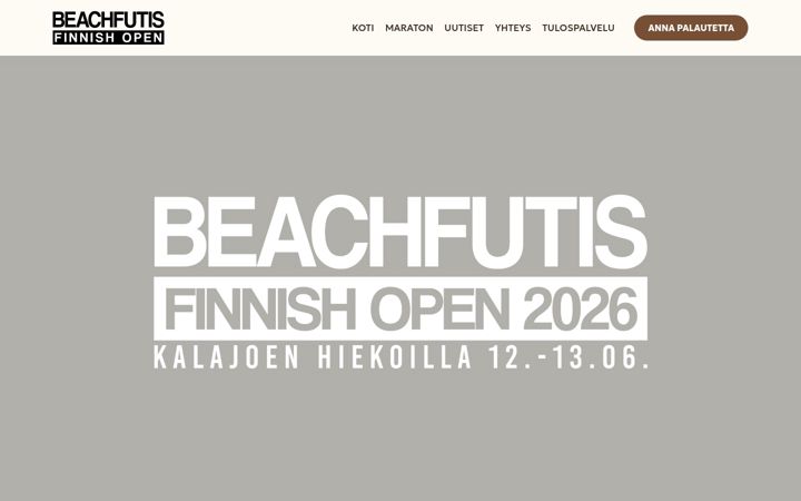 Screenshot of beachfutiskalajoki.fi