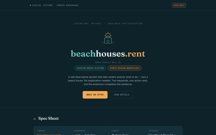 Screenshot of beachhouses.rent