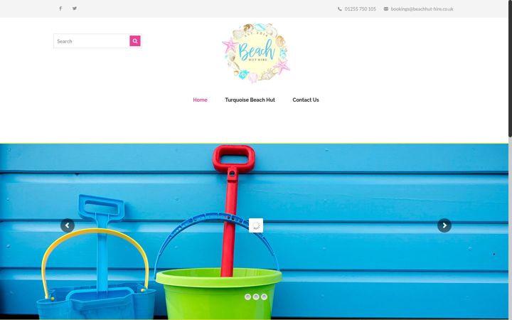 Captura de pantalla de beachhut-hire.co.uk