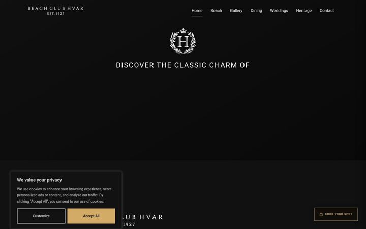 Screenshot of beachhvar.com