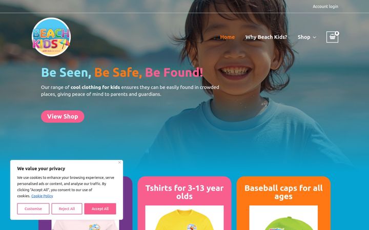 Екранна снимка на beachkids.net