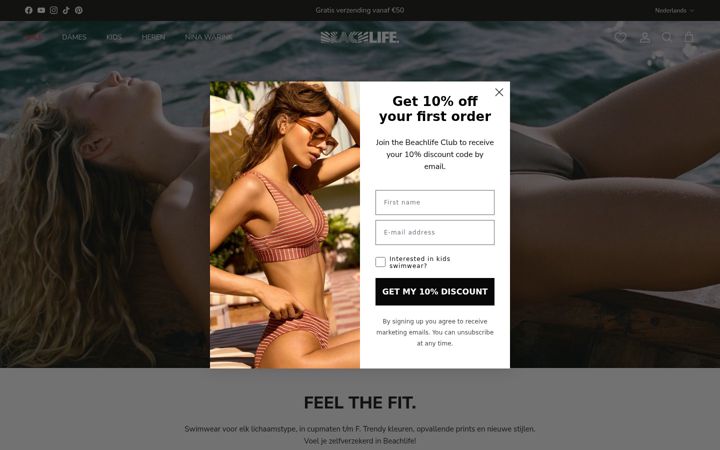 Screenshot of beachlife.com