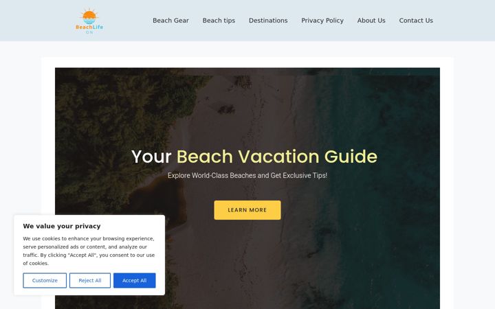 Screenshot of beachlifeon.com